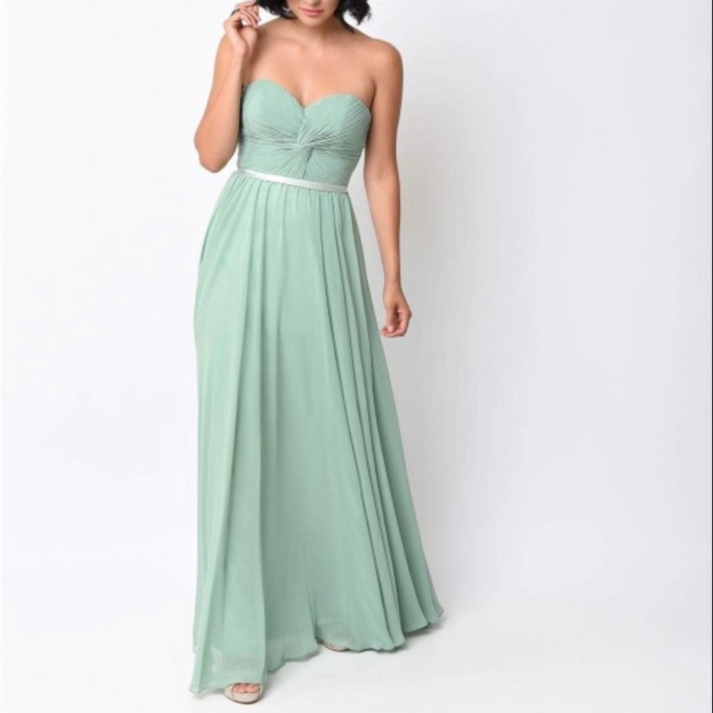 Cinderella Divine sage green bridesmaid dress, size 4